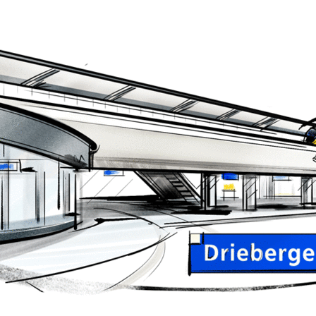 Tekening van station Driebergen Zeist